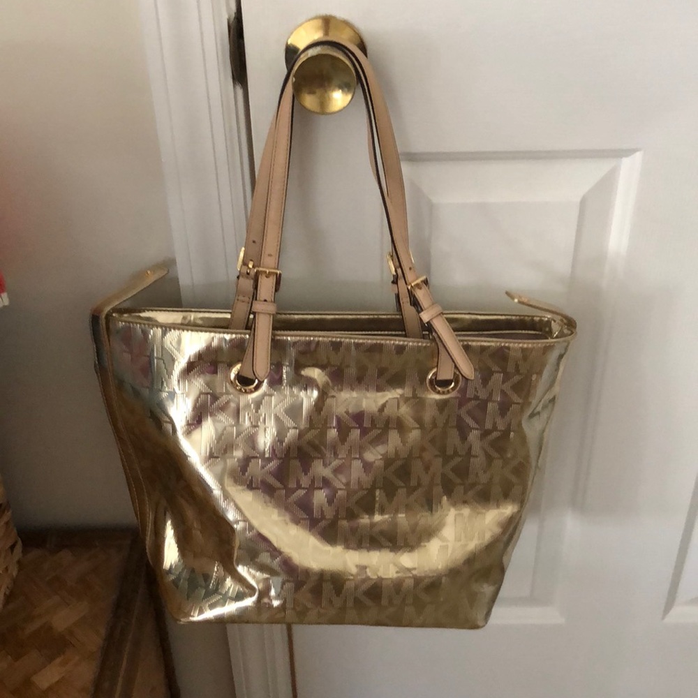 Michael Kors Gold Tote Bag